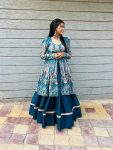 TRENDING FIYONA SILK PRINTED LACE WORK TOP WITH LEHENGA PARTY WEAR WHOLESALE PRICE ETHNIC GARMENT (10)