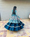 TRENDING FIYONA SILK PRINTED LACE WORK TOP WITH LEHENGA PARTY WEAR WHOLESALE PRICE ETHNIC GARMENT (10)