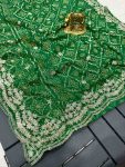 TRENDING GEORGETTE BANDHANI PRINTED PITA WORK SAREE WITH UNSTITCHED BLOUSE PARTY WEAR WHOLESALE PRICE ETHNIC GARMENT (4)