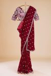 TRENDING JIMMY CHOO EMBROIDERY SEQUENCE WORK SAREE WITH UNSTITCHED BLOUSE PARTY WEAR WHOLESALE PRICE ETHNIC GARMENT (8)