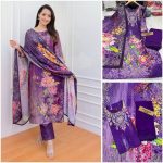 TRENDING MUSLIN PRINTED SEQUENCE WORK TOP BOTTOM WITH DUPATTA PARTY WEAR WHOLESALE PRICE ETHNIC GARMENT (5)