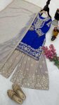 3TRENDING GEORGETTE CODING SEQUENCE EMBROIDERY WORK TOP SHARARA WITH DUPATTA PARTY WEAR WHOLESALE PRICE ETHNIC GARMENT (24)