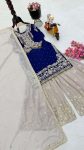 5TRENDING GEORGETTE CODING SEQUENCE EMBROIDERY WORK TOP SHARARA WITH DUPATTA PARTY WEAR WHOLESALE PRICE ETHNIC GARMENT (25)