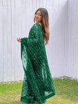 ATTRACTIVE BUTTERFLY NET EMBROIDERY SEQUENCE DIAMOND WORK SAREE WITH UNSTITCHED BLOUSE PARTY WHOLESALE PRICE ETHNIC GARMENT (12)