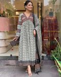 ATTRACTIVE COTTON MIRROR LACE WORK READY TO WEAR GOWN BOTTOM WITH DUPATTA FESTIVAL WHOLESALE PRICE ETHNIC GARMENT (8)