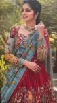 ATTRACTIVE CREPE KALAMKARI PRINT WORK LEHENGA CHOLI WITH DUPATTA WEDDING WEAR WHOLESALE PRICE ETHNIC GARMENT (11)