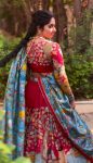 ATTRACTIVE CREPE KALAMKARI PRINT WORK LEHENGA CHOLI WITH DUPATTA WEDDING WEAR WHOLESALE PRICE ETHNIC GARMENT (11)