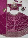 ATTRACTIVE GEORGETE THREAD SEQUENCE WORK LEHENGA CHOLI WITH DUPATTA FESTIVAL WEAR WHOLESALE PRICE ETHNIC GARMENT (5)