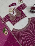 ATTRACTIVE GEORGETE THREAD SEQUENCE WORK LEHENGA CHOLI WITH DUPATTA FESTIVAL WEAR WHOLESALE PRICE ETHNIC GARMENT (5)