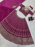 ATTRACTIVE GEORGETE THREAD SEQUENCE WORK LEHENGA CHOLI WITH DUPATTA FESTIVAL WEAR WHOLESALE PRICE ETHNIC GARMENT (5)