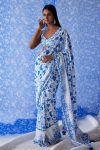 ATTRACTIVE GEORGETTE PRINTED WORK SAREE WITH UNSTITCHED BLOUSE PARTY WEAR WHOLESALE PRICE ETHNIC GARMENT (3)