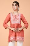 ATTRACTIVE RAYON EMBROIDERY WITH BOTH SIDE DORI WORK READY TO WEAR TOP OFFICE WEAR WHOLESALE PRICE ETHNIC GARMENT (15)