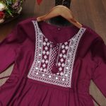 ATTRACTIVE RAYON EMBROIDERY WITH BOTH SIDE DORI WORK READY TO WEAR TOP OFFICE WEAR WHOLESALE PRICE ETHNIC GARMENT (7)