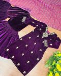 ATTRACTIVE VISCOSE VELVET EMBROIDERY SEQUENCE WORK TOP SHARARA WITH DUPATTA FESTIVAL WEAR WHOLESALE PRICE ETHNIC GARMENT (3)