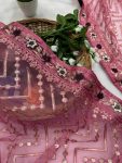 DESIGNER BUTTERFLY NET EMBROIDERY FOIL THREAD STONE WORK SAREE WITH UNSTITCHED BLOUSE PARTY WHOLESALE PRICE ETHNIC GARMENT 2 (3)