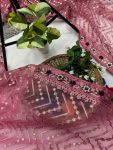DESIGNER BUTTERFLY NET EMBROIDERY FOIL THREAD STONE WORK SAREE WITH UNSTITCHED BLOUSE PARTY WHOLESALE PRICE ETHNIC GARMENT 2 (3)