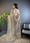 DESIGNER BUTTERFLY NET EMBROIDERY FOIL THREAD STONE WORK SAREE WITH UNSTITCHED BLOUSE PARTY WHOLESALE PRICE ETHNIC GARMENT 3 (7)