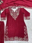 DESIGNER CHINON SILK EMBROIDERY CODING SEQUENCE WORK TOP PALAZZO WITH DUPATTA FESTIVAL WEAR WHOLESALE PRICE ETHNICGARMENT (5)