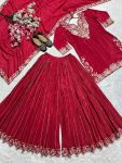 DESIGNER CHINON SILK EMBROIDERY CODING SEQUENCE WORK TOP PALAZZO WITH DUPATTA FESTIVAL WEAR WHOLESALE PRICE ETHNICGARMENT (5)