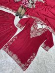 DESIGNER CHINON SILK EMBROIDERY CODING SEQUENCE WORK TOP PALAZZO WITH DUPATTA FESTIVAL WEAR WHOLESALE PRICE ETHNICGARMENT (5)