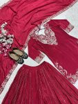 DESIGNER CHINON SILK EMBROIDERY CODING SEQUENCE WORK TOP PALAZZO WITH DUPATTA FESTIVAL WEAR WHOLESALE PRICE ETHNICGARMENT (5)