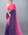 DESIGNER GEORGETTE CRUSH PLEATED SAREE WITH UNSTITCHED BLOUSE PARTY WEAR WHOLESALE PRICE ETHNIC GARMENT (3)