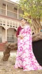 DESIGNER GEORGETTE PRINT MICRO CRUSH WORK SAREE WITH UNSTITCHED BLOUSE PARTY WEAR WHOLESALE PRICE ETHNIC GARMENT (6)