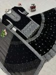 DESIGNER GEORGETTE THREAD SEQUENCE WORK TOP LEHENGA WITH DUPATTA WEDDING WEAR WHOLESALE PRICE ETHNIC GARMENT (6)