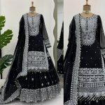 DESIGNER GEORGETTE THREAD SEQUENCE WORK TOP LEHENGA WITH DUPATTA WEDDING WEAR WHOLESALE PRICE ETHNIC GARMENT (6)