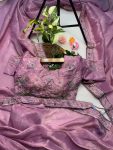 DESIGNER GOLD CRUNCHY THREAD SEQUENCE EMBROIDERY WORK SAREE WITH STITCHED BLOUSE PARTY WHOLESALE PRICE ETHNIC GARMENT (7)