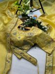 DESIGNER GOLD CRUNCHY THREAD SEQUENCE EMBROIDERY WORK SAREE WITH STITCHED BLOUSE PARTY WHOLESALE PRICE ETHNIC GARMENT (13)