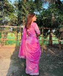 DESIGNER GOLD CRUNCHY THREAD SEQUENCE EMBROIDERY WORK SAREE WITH STITCHED BLOUSE PARTY WHOLESALE PRICE ETHNIC GARMENT (7)