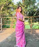 DESIGNER GOLD CRUNCHY THREAD SEQUENCE EMBROIDERY WORK SAREE WITH STITCHED BLOUSE PARTY WHOLESALE PRICE ETHNIC GARMENT (7)