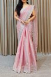 DESIGNER JIMMY CHOO EMBROIDERY THREAD SEQUENCE WORK SAREE WITH UNSTITCHED BLOUSE PARTY WEAR WHOLESALE PRICE ETHNIC GARMENT (6)