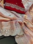 DESIGNER JIMMY CHOO EMBROIDERY THREAD SEQUENCE WORK SAREE WITH UNSTITCHED BLOUSE PARTY WEAR WHOLESALE PRICE ETHNIC GARMENT (6)