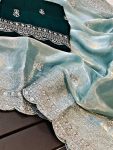 DESIGNER JIMMY CHOO EMBROIDERY THREAD SEQUENCE WORK SAREE WITH UNSTITCHED BLOUSE PARTY WEAR WHOLESALE PRICE ETHNIC GARMENT4 (2)