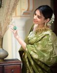 DESIGNER LICHI SILK ZARI WEAVING WORK SAREE WITH UNSTITCHED BLOUSE FESTIVAL WEAR WHOLESALE PRICE ETHNIC GARMENT (11)