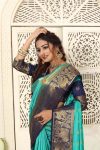 DESIGNER ROW SILK MEENAKARI ZARI WORK SAREE WITH UNSTITCHED BLOUSE FESTIVAL WEAR WHOLESALE PRICE ETHNIC GARMENT (16)