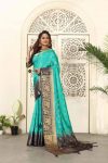 DESIGNER ROW SILK MEENAKARI ZARI WORK SAREE WITH UNSTITCHED BLOUSE FESTIVAL WEAR WHOLESALE PRICE ETHNIC GARMENT (16)