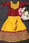 DESIGNER SOFT SILK DIGITAL PRINT WORK KID’S TOP LEHENGA FESTIVAL WEAR WHOLESALE PRICE ETHNIC GARMENT (3)