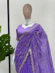 DESIGNER TABBY SILK CODING SEQUENCE WORK SAREE WITH UNSTITCHED BLOUSE PARTY WEAR WHOLESALE PRICE ETHNIC GARMENT (15)