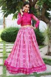 DESIGNER TUSSAR SILK PRINT ZARI WEAVING WORK LEHENGA CHOLI FESTIVAL WEAR WHOLESALE PRICE ETHNIC GARMENT (3)