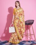 DESIGNER VICHITRA SILK CROCHET WITH DIGITAL PRINT FLORAL WORK SAREE WITH UNSTITCHED BLOUSE PARTY WHOLESALE PRICE ETHNIC GARMENT (34)