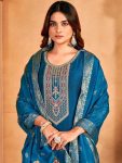 DESIGNER VICHITRA SILK EMBROIDERY WORK TOP BOTTOM WITH DUPATTA FESTIVAL WEAR WHOLESALE PRICE ETHNIC GARMENT (5)