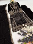 DESIGNER VISCOSE VELVET EMBROIDERY SEQUENCE CODING DORI WORK TOP BOTTOM WITH DUPATTA PARTY WEAR WHOLESALE PRICE ETHNIC GARMENT (4)