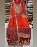 FANCY CHINON SILK EMBROIDERY SEQUENCE DIGITAL PRINT WORK TOP PALAZZO WITH DUPATTA FESTIVAL WEAR WHOLESALE PRICE ETHNIC GARMENT (9)