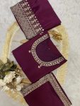 FANCY CHINON SILK EMBROIDERY WORK TOP PALAZZO WITH DUPATTA PARTY WEAR WHOLESALE PRICE ETHNIC GARMENT (3)