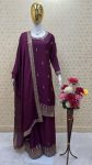 FANCY CHINON SILK EMBROIDERY WORK TOP PALAZZO WITH DUPATTA PARTY WEAR WHOLESALE PRICE ETHNIC GARMENT (3)
