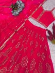 FANCY GEORGETTE EMBROIDERY SEQUENCE WORK LEHENGA CHOLI WITH DUPATTA FESTIVAL WEAR WHOLESALE PRICE ETHNIC GARMENT (11)