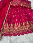 FANCY TAPETA SILK THREAD EMBROIDERY MIRROR WORK LEHENGA CHOLI WITH DUPATTA FESTIVAL WHOLESALE PRICE ETHNIC GARMENT (2)